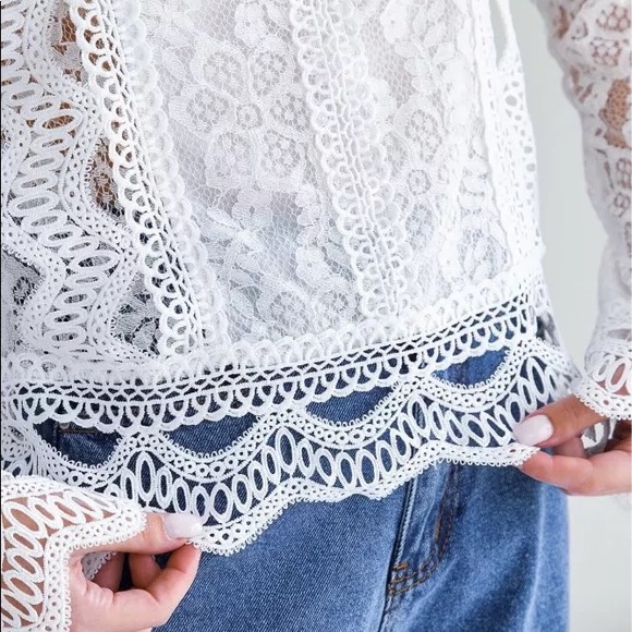 Last 1 L Restocked 5 Star Rated New Bohemian Crochet Top w Back Zipper - Picture 7 of 17